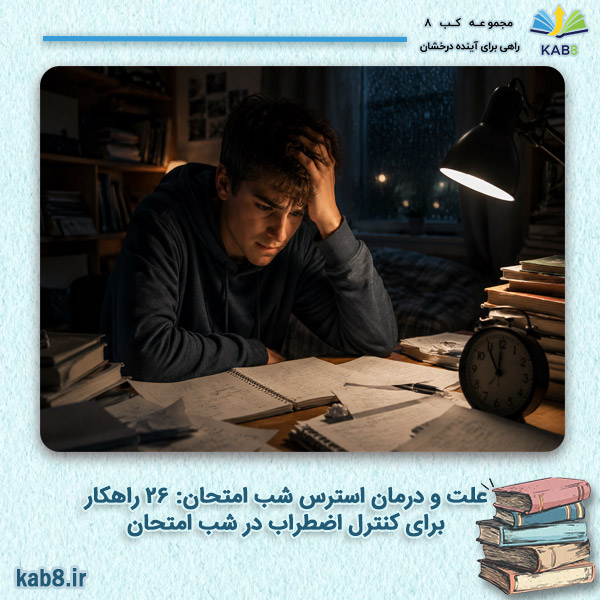 علت و درمان استرس شب امتحان: 26 راهکار برای کنترل اضطراب در شب امتحان